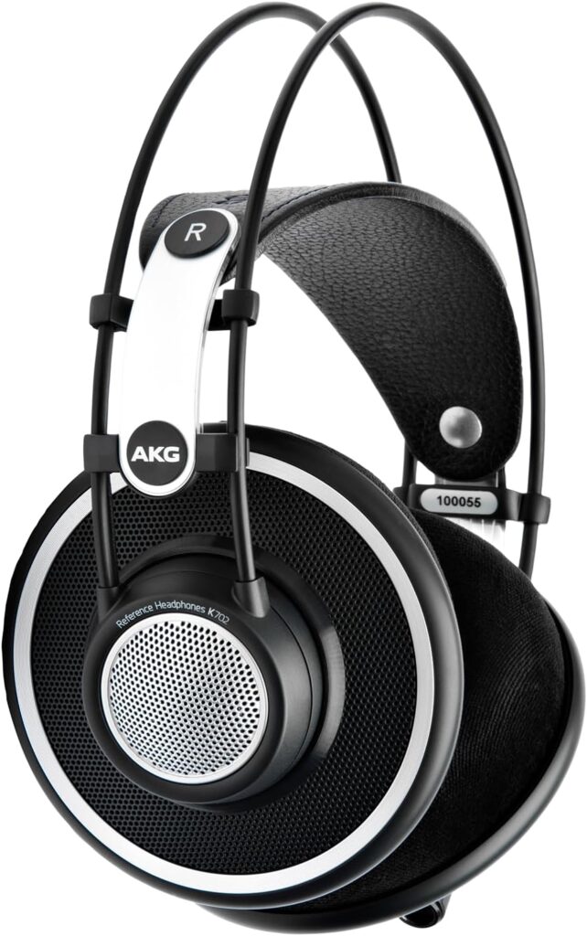 AKG Pro Audio K702 Over-Ear, Open-Back, Flat-Wire, Reference Studio Headphones,Black