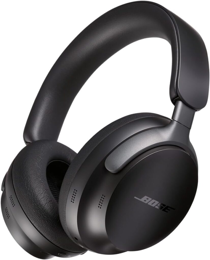 Bose QuietComfort Ultra Bluetooth 5.3 Headphones, Wireless Headphones with Spatial Audio, Deep Bass, Over Ear Active Noise Cancelling Headphones with Mic, Up To 24 Hours of Playtime, Black